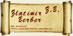 Zlatimir Berber vizit kartica